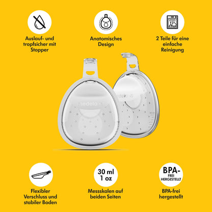 Medela InBra rinnapiima kogumiskestad, 30 ml, läbipaistev