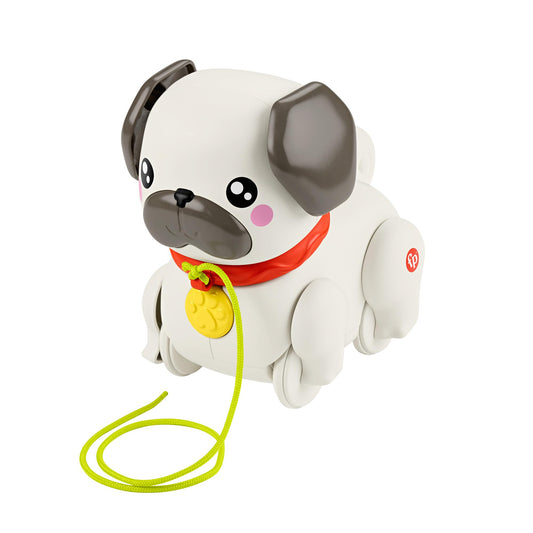 Fisher-Price FP Pets Walk-The-Pup Pug veetav mängukoer heli ja liikumisega, 12+ kuud