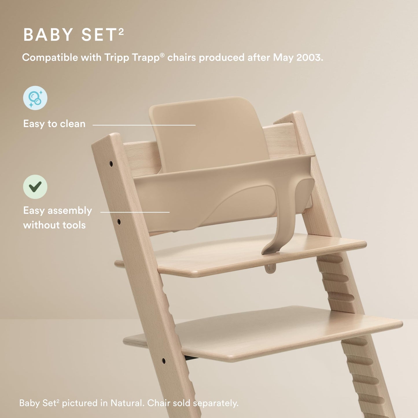 Stokke Tripp Trapp Baby Set² beebikomplekt 6–36 kuud, must