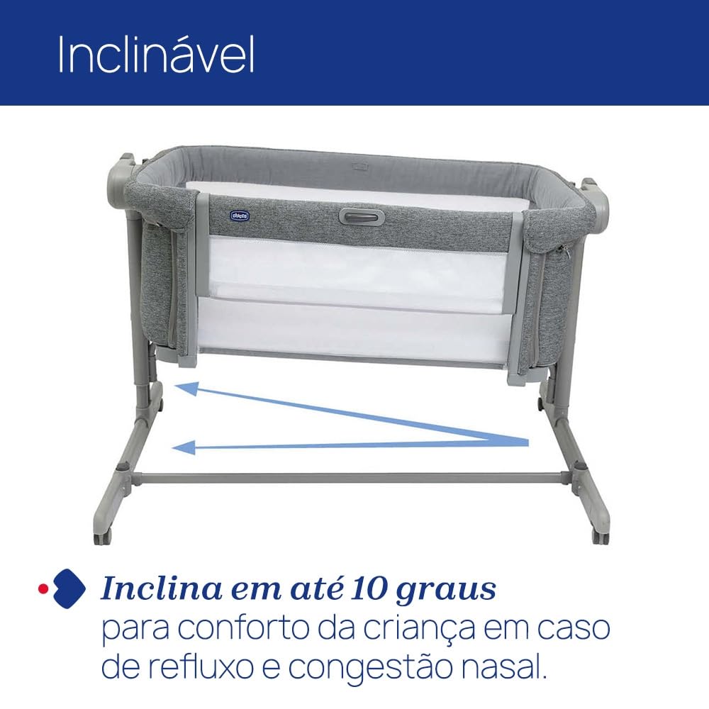 Chicco Next2Me Magic Evo vooditasku ja häll, Light Grey