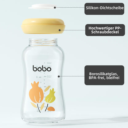 YOHKOH premium klaaspudelid rinnapiima säilitamiseks, 160 ml (4 tk)