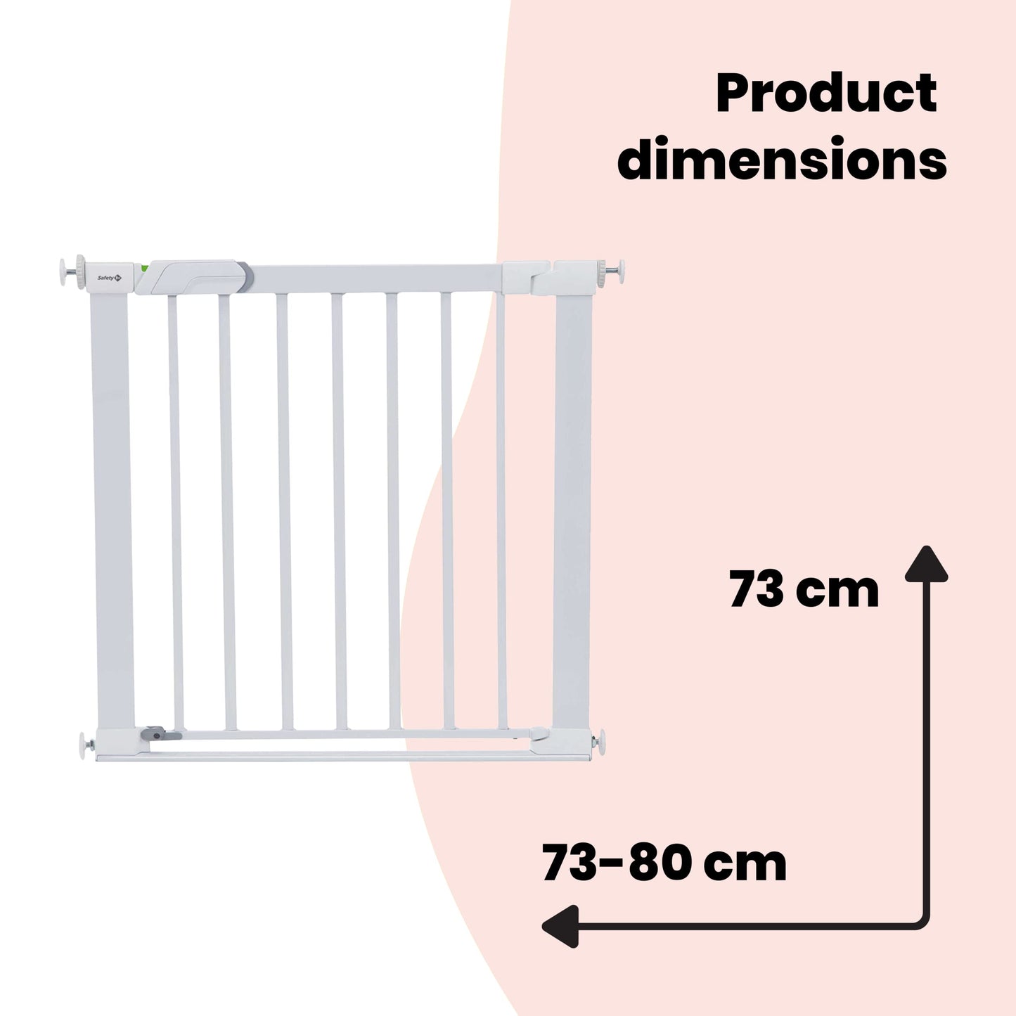 Safety 1st Flat Step turvavärav, 73–80 cm, valge