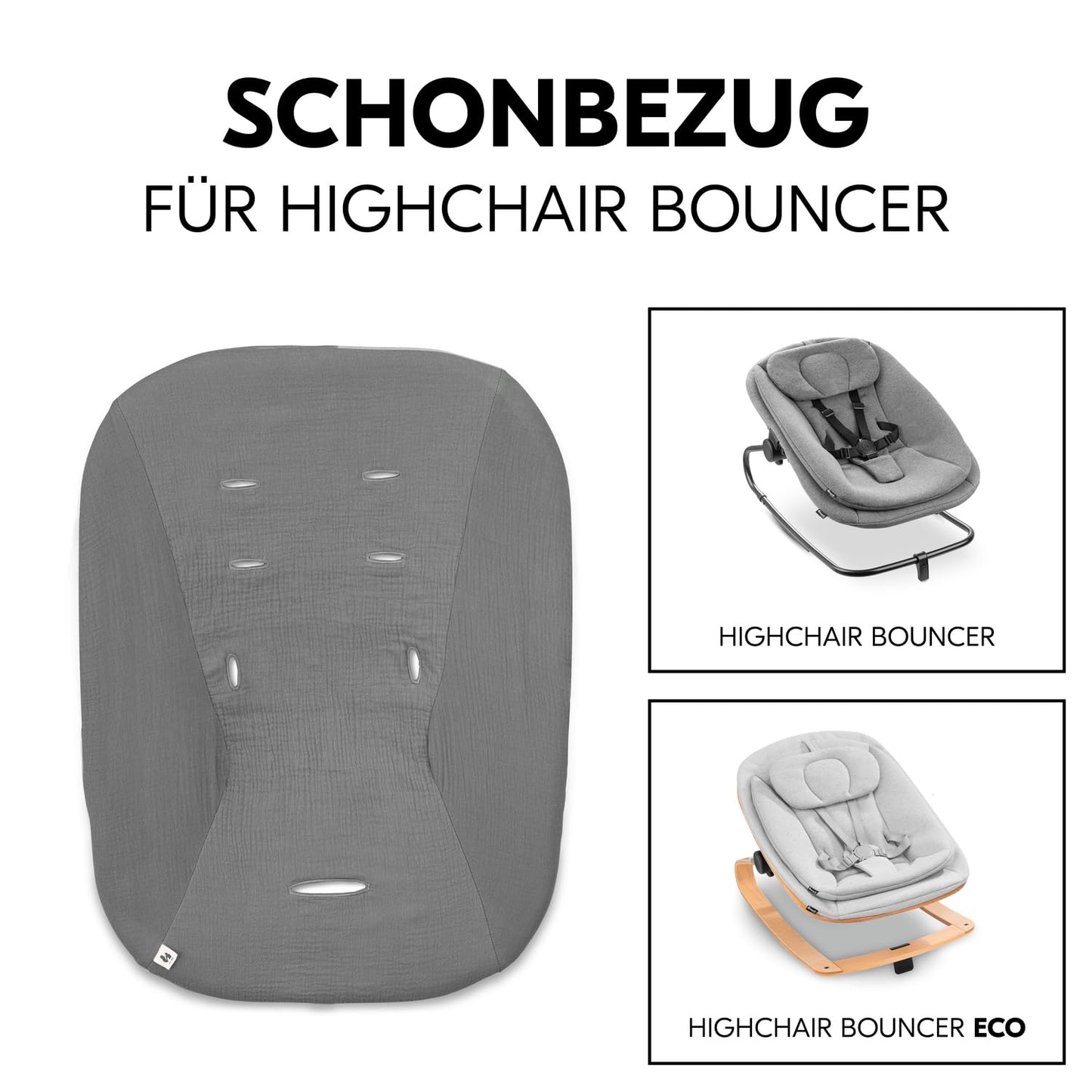 hauck Highchair Bouncer (Eco) kaitsekate, musliinpuuvill, hall