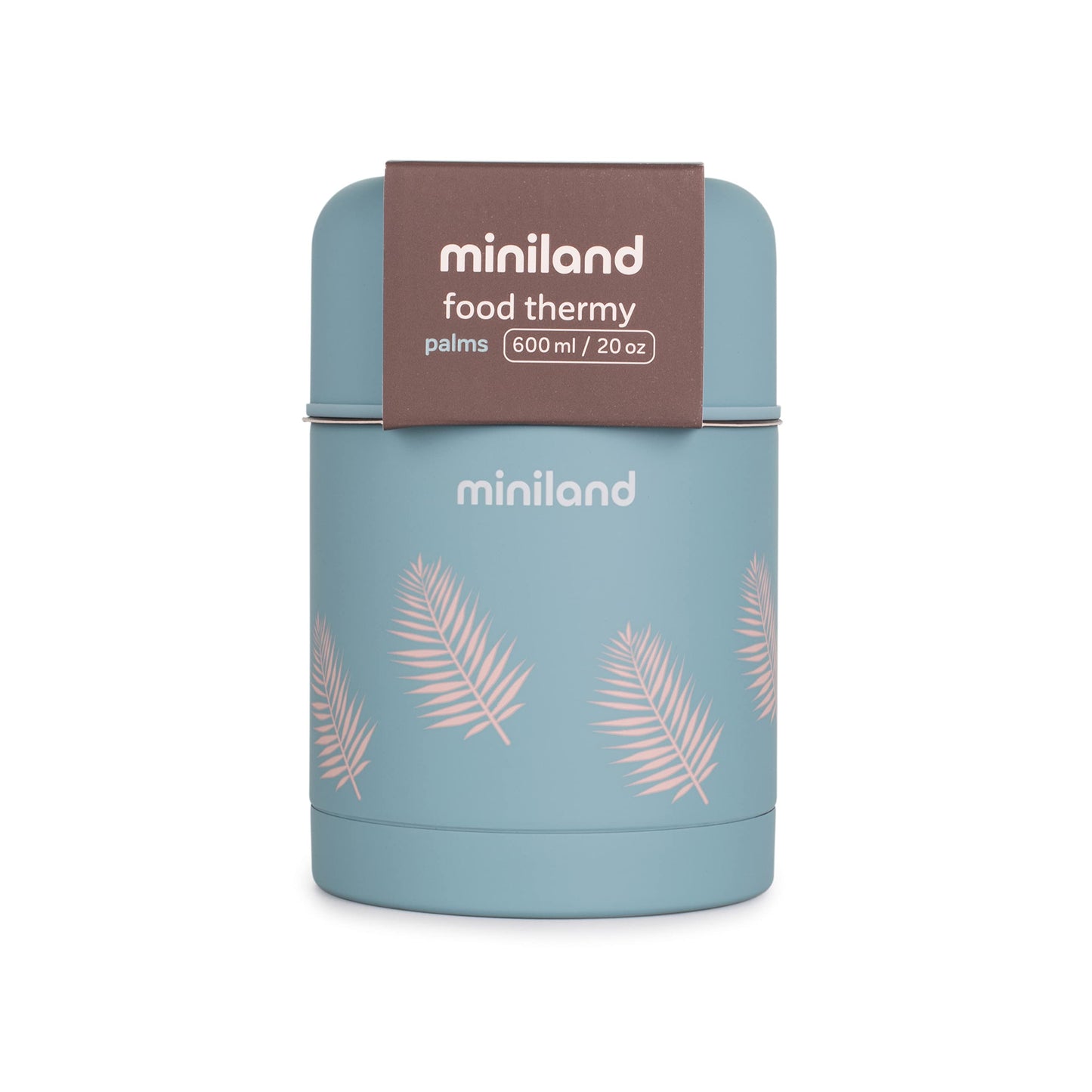 Miniland Thermy Palms isoleeriv toidutermos tahkele toidule, 600 ml – sinine