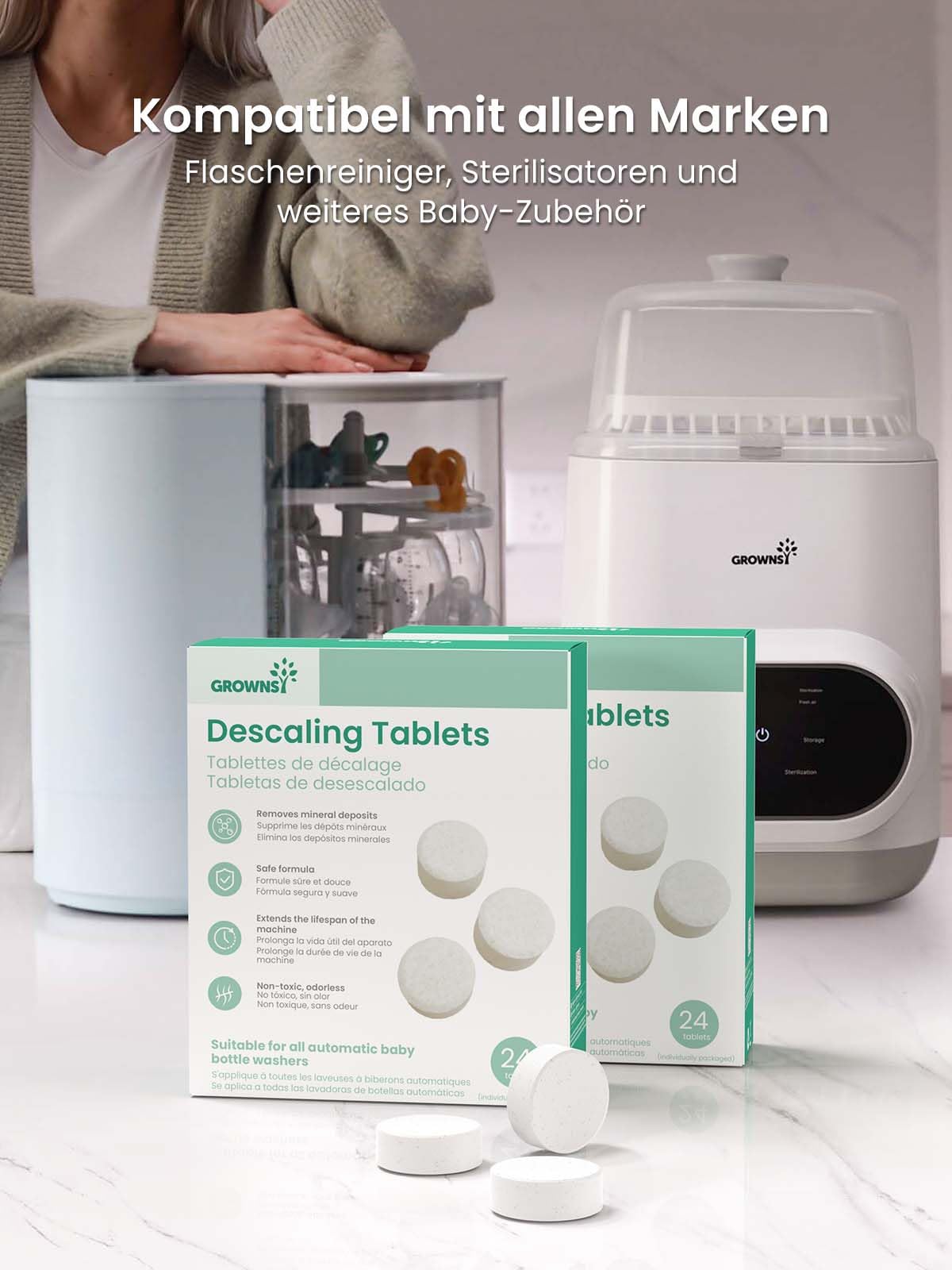 Grownsy Baby Bottle Washer Pro pudelipesumasin, sterilisaator ja kuivati