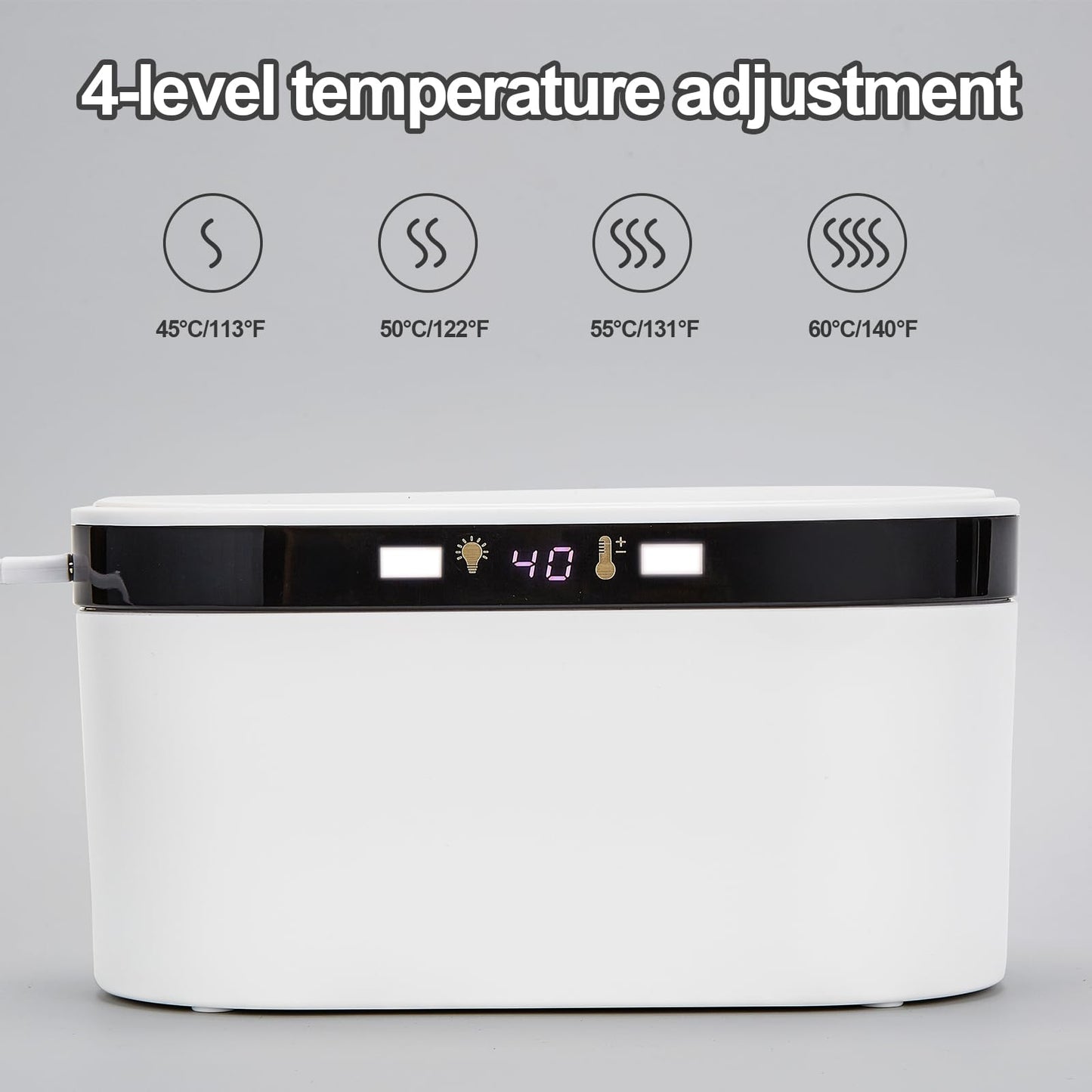MYPIN niiskete salvrätikute soojendaja MJ-BB0100, valge, temperatuurinäidiku ja öölambiga