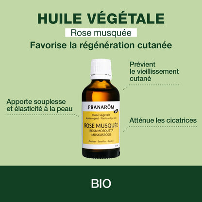 PRANAROM orgaaniline kibuvitsaõli – naha ilu ja nooruslikkuse heaks, rikkalik oomega 3-, 6- ja 9-rasvhapete poolest, 50 ml