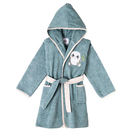 Interbaby laste froteehommikumantel, sinine/panda