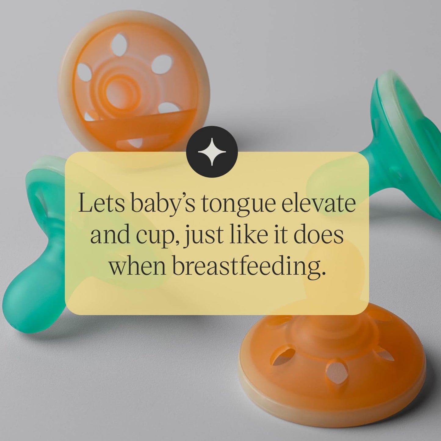 Tommee Tippee Breast-Like Night lutt vastsündinule 0–6 kuud, helendav, 4 tk
