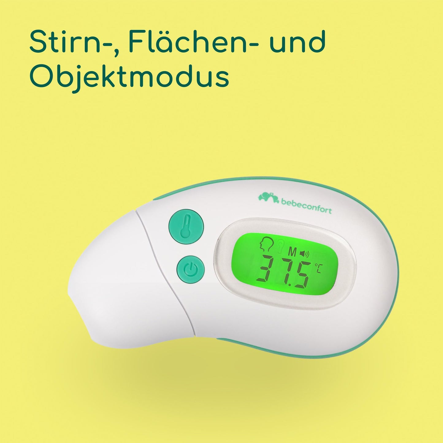 Bebeconfort Mini-Multifunktsionaalne termomeeter 4-ühes, kontaktivaba, Green, 0+ kuud