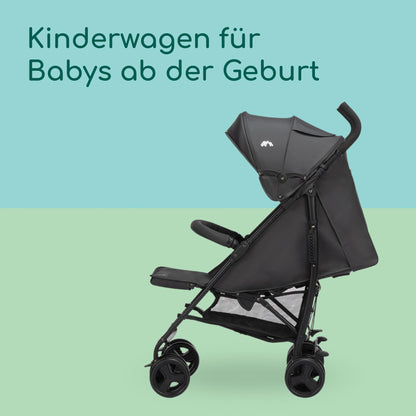 Bebeconfort Dusk kerge ja kompaktne jalutuskäru 0–22 kg, lamava asendiga, Mineral Graphite