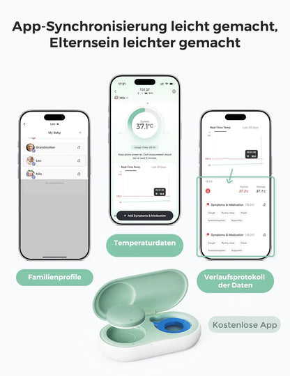 Momcozy beebitermomeeter, digitaalne nutirakendusest jälgitav, 180h aku