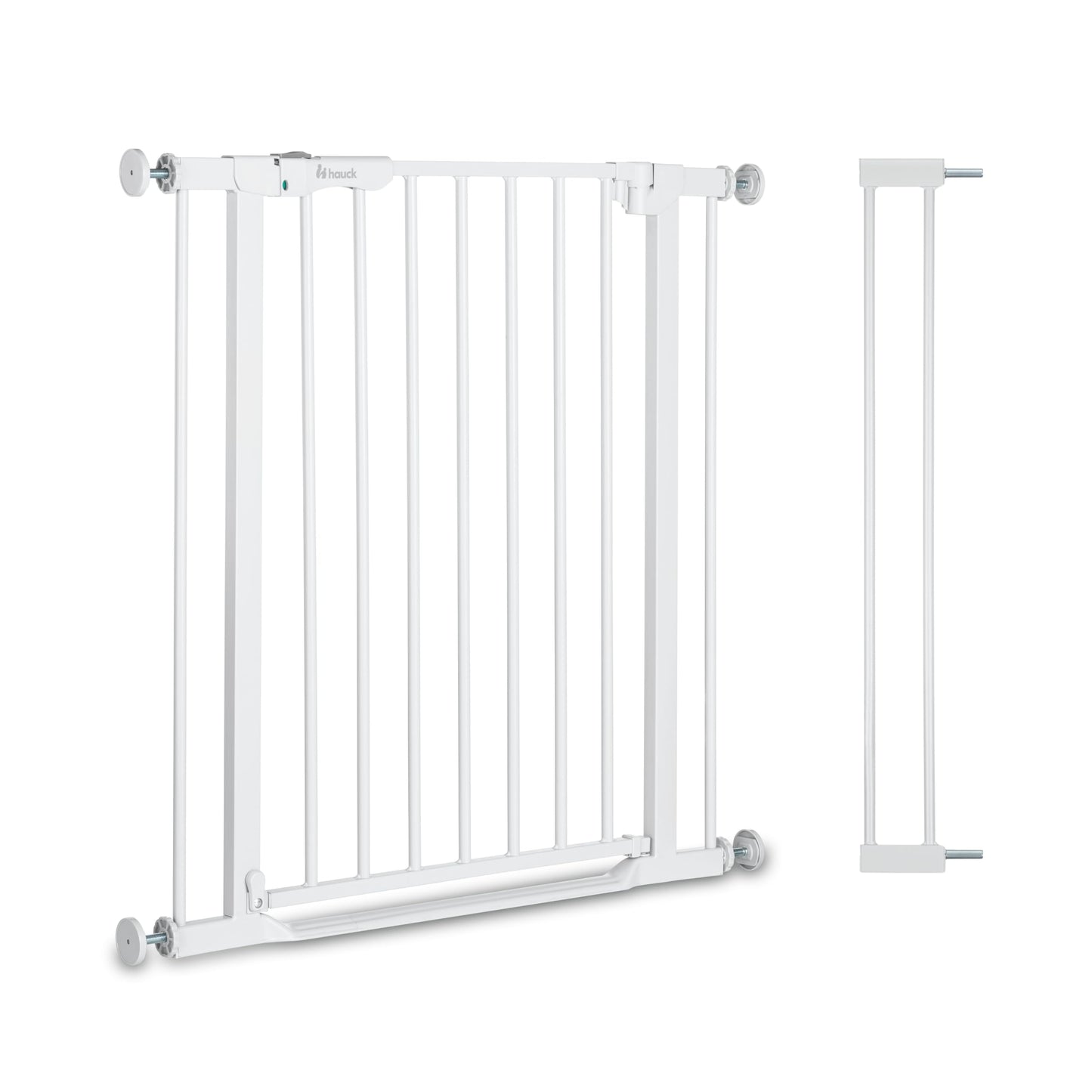 hauck turvavärav Clear Step Autoclose 2, White, 84-89 cm, 9 cm pikendus
