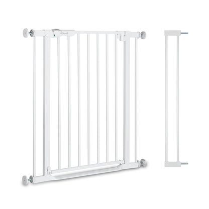 hauck turvavärav Clear Step Autoclose 2, White, 84-89 cm, 9 cm pikendus