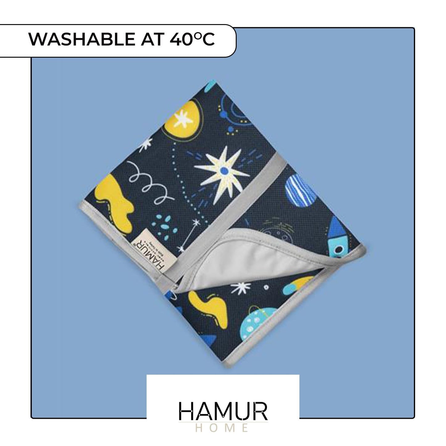 Hamur Home veekindel kaasaskantav mähkimisalus, 40 × 70 cm, Space