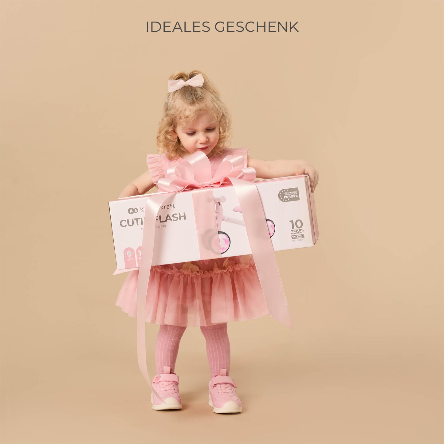 Kinderkraft CUTIE FLASH jooksuratas, sinine, LED-tuledega, alates 1. eluaastast