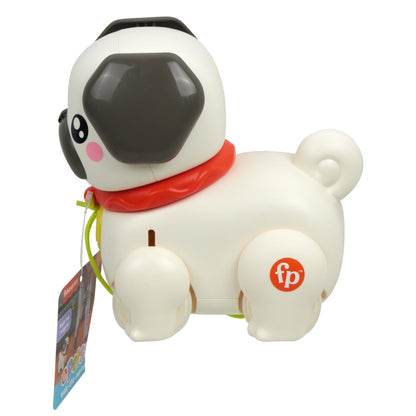 Fisher-Price FP Pets Walk-The-Pup Pug veetav mängukoer heli ja liikumisega, 12+ kuud