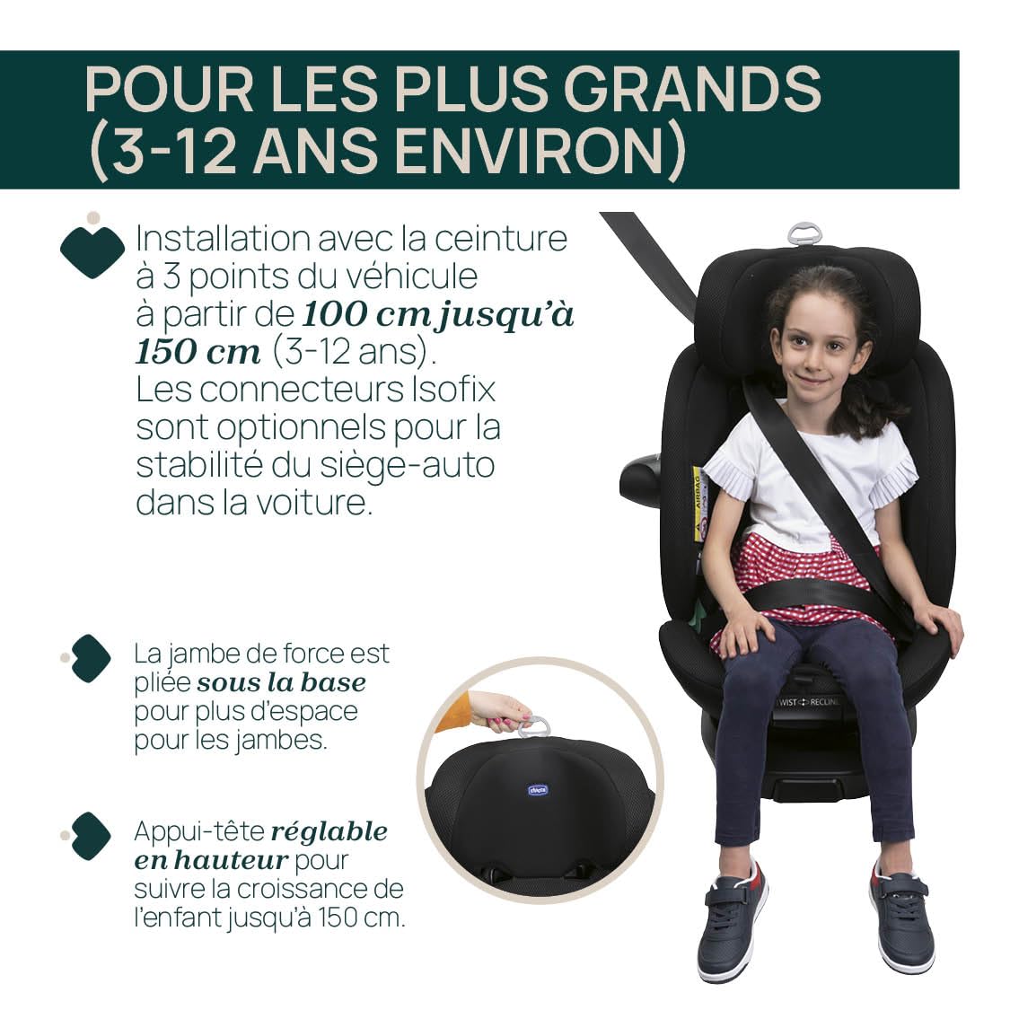Chicco Everone i-Size turvatool ISOFIX-alusega, 0-36 kg, 40-150 cm, must