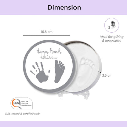 Dooky Happy Hands 2D käe- või jalajälje komplekt beebile, valge, 16,5 cm