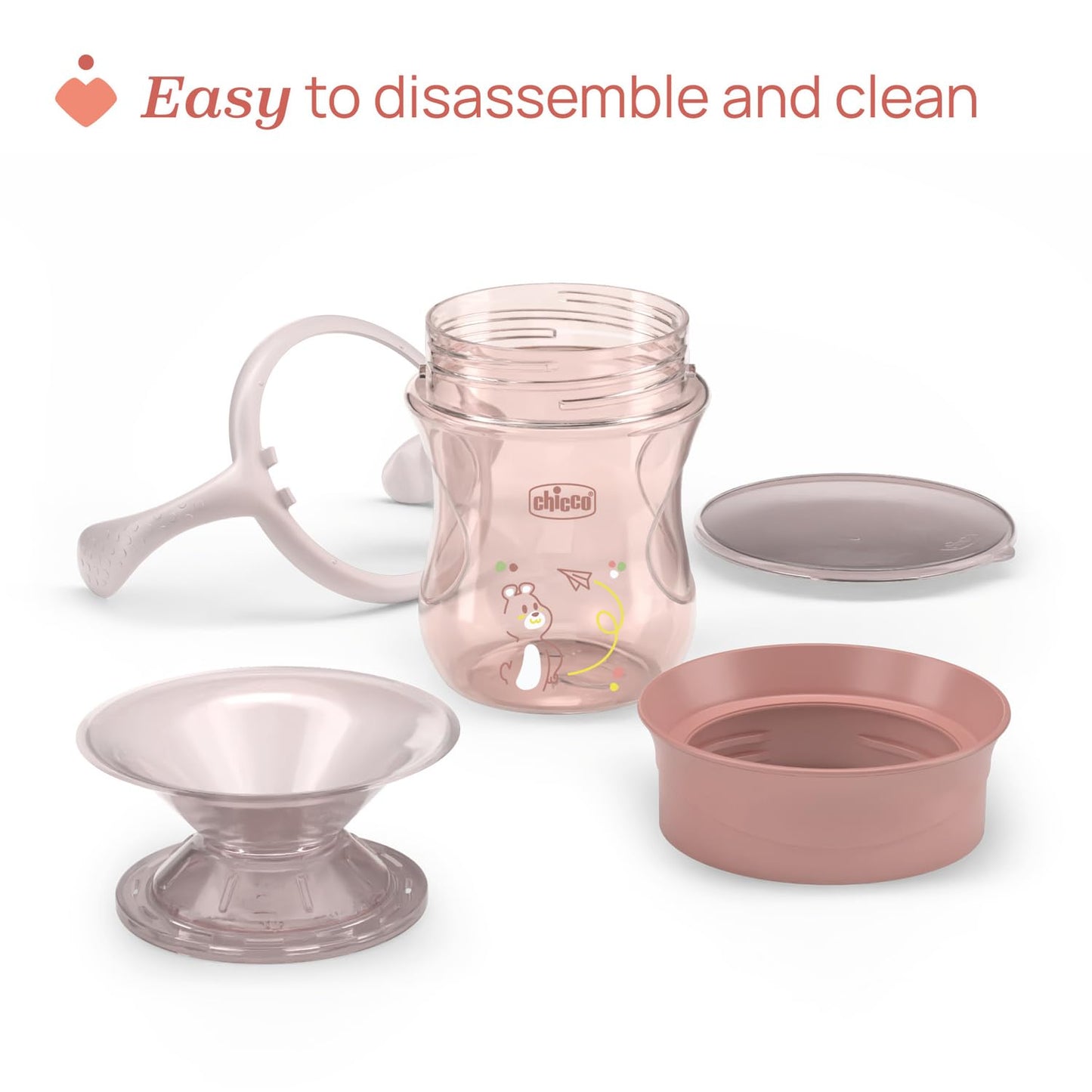 Chicco Perfect Cup Premier joogitops 360° 200 ml, roosa (12+ kuud)