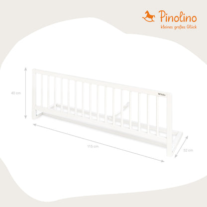 PINOLINO voodipiire Comfort, valge, 115 x 32 x 40 cm, kokkuklapitav, madratsile kuni 19 cm