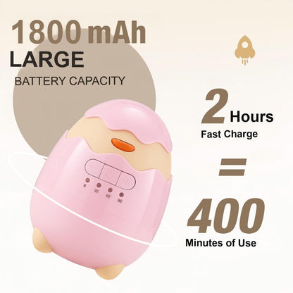 Robofun vankrikiigutaja beebile, 5 kiirust, USB-C laetav, roosa