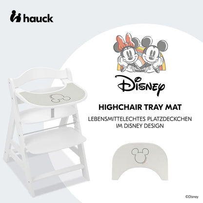 hauck silikoonmatt Mickey Light Beige Alpha Click Tray ja Arketa Click Tray jaoks