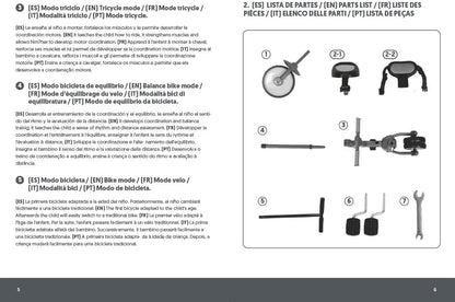 Interbaby 5-ühes evolutsiooniline kolmerattaline ratas, sinakashall