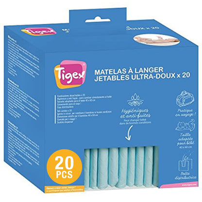 Tigex ühekordsed mähkimisalused beebile, 20 tk (40 × 60 cm)