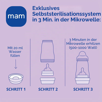 MAM Easy Start Anti-Colic tuttipullosetti 2 kpl, 260 ml, vaaleanpunainen, 2-4 kk, A138