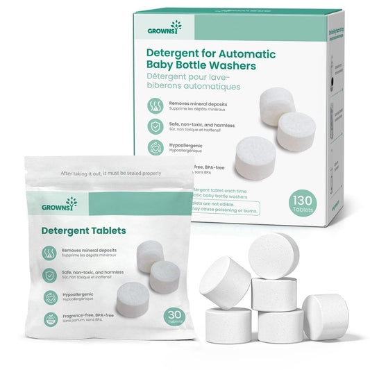 GROWNSY pullonpuhdistustabletit EBBS130WH, 130 kpl