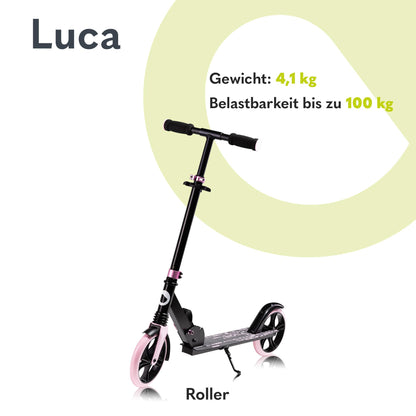 Lionelo Luca Cityroller must/roosa, 4,1 kg, kokkupandav, 100 kg
