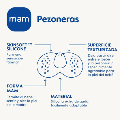 MAM Ultra Soft silikoonist rinnanibukaitsmed, suurus S, 2 tk