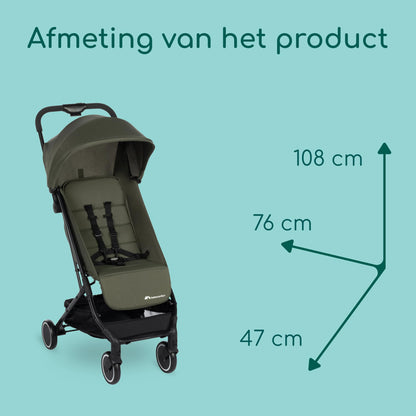 Bebeconfort Soko ultrakompaktne reisikäru, 0–3,5 aastat, kuni 15 kg, Mineral Green