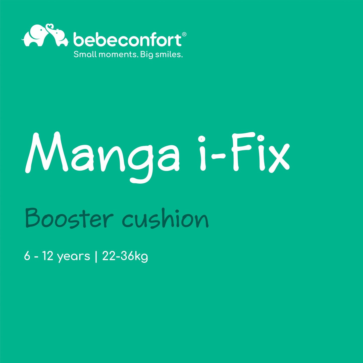 Bebeconfort Manga i-Fix turvaiste ISOFIX, 6–12 a / 22–36 kg, Tinted Black