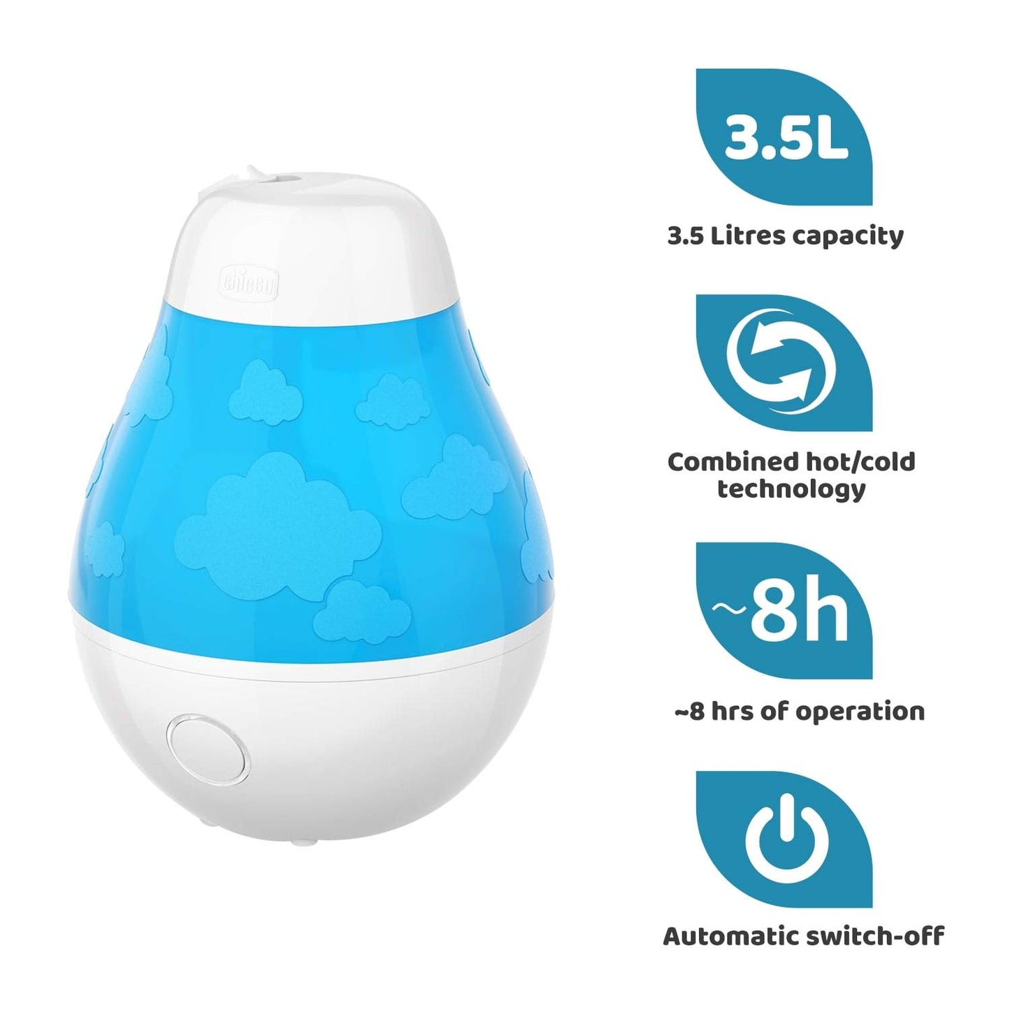 Chicco Humi Ambient õhuniisutaja, sooja ja külma auruga, 7 tundi
