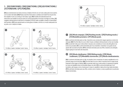 Interbaby 5-ühes evolutsiooniline kolmerattaline ratas, sinakashall