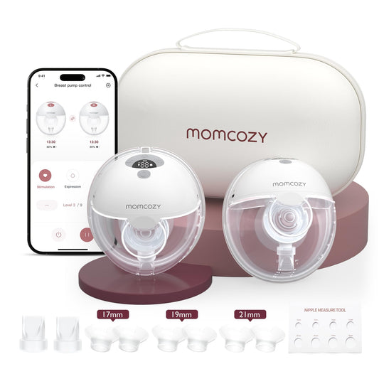 Momcozy M5 Smart sähkökäyttöinen rintapumppu, 2 kpl, harmaa, sovellusohjattava