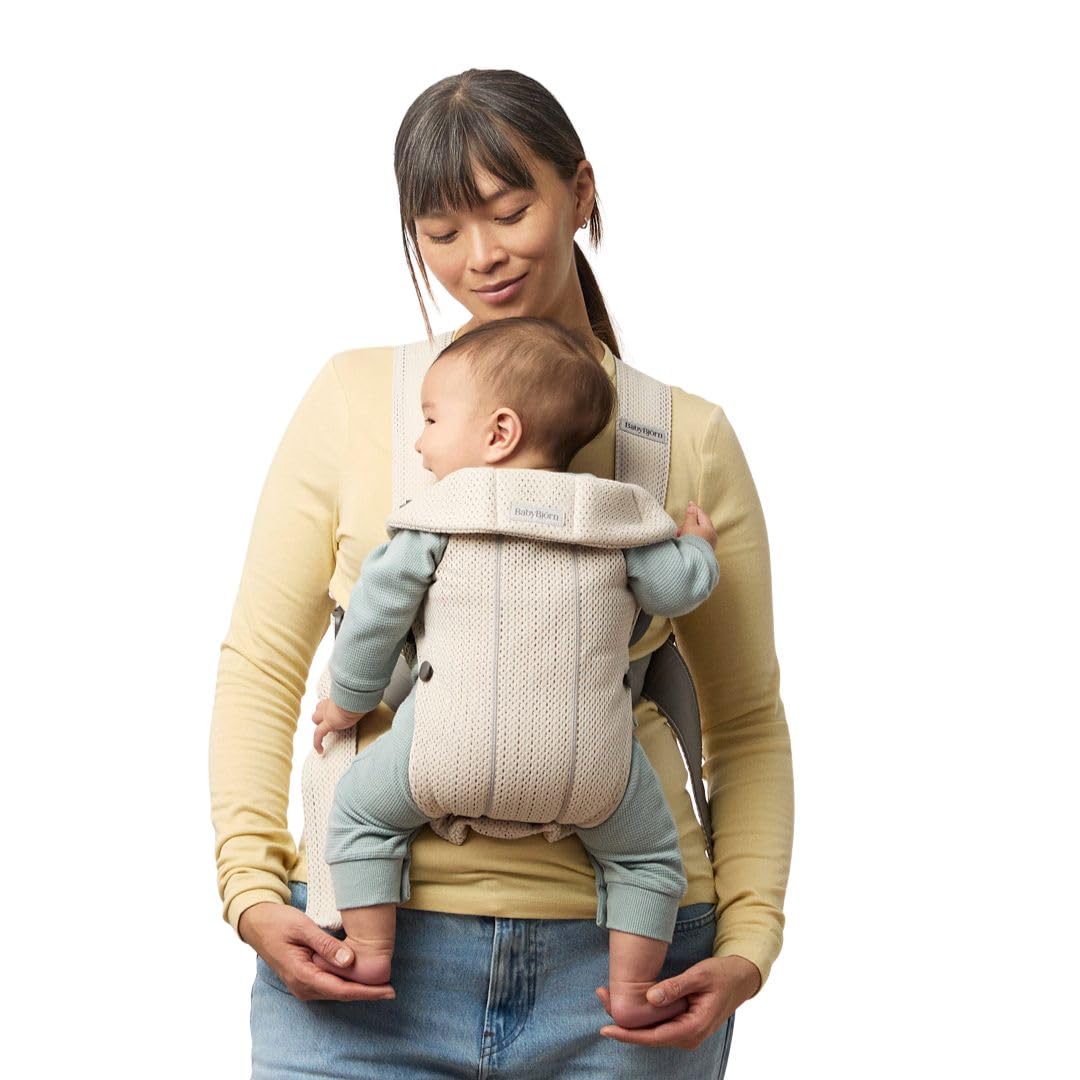 BabyBjörn Mini -kantoreppu, 3D-verkkokangas, kerma