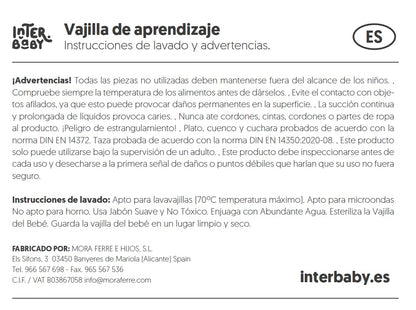 Interbaby silikoonist toidunõude komplekt, roheline