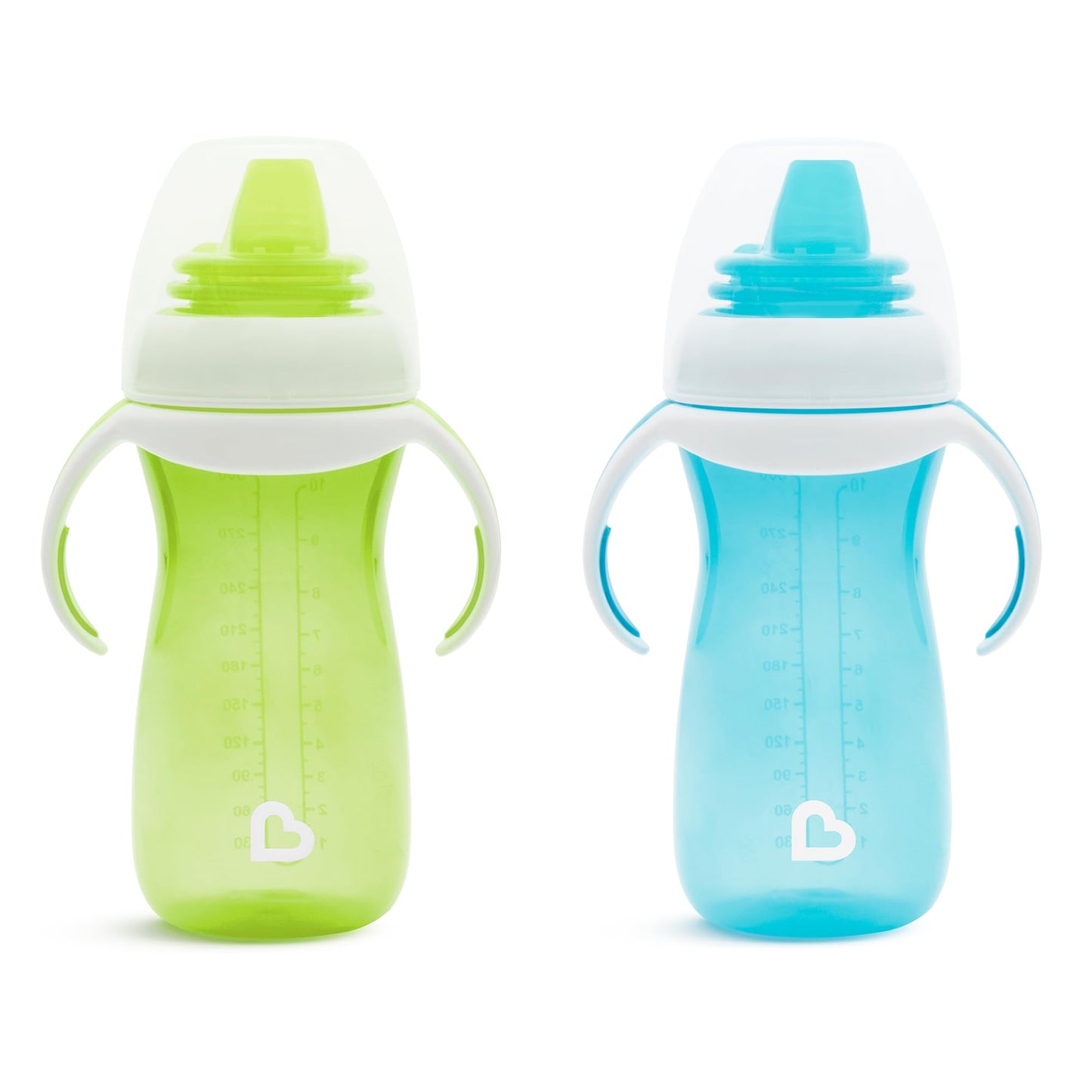 Munchkin Gentle Transition joogitopsid sangadega 9+ kuud, 300 ml, 2 tk (roheline/sinine)