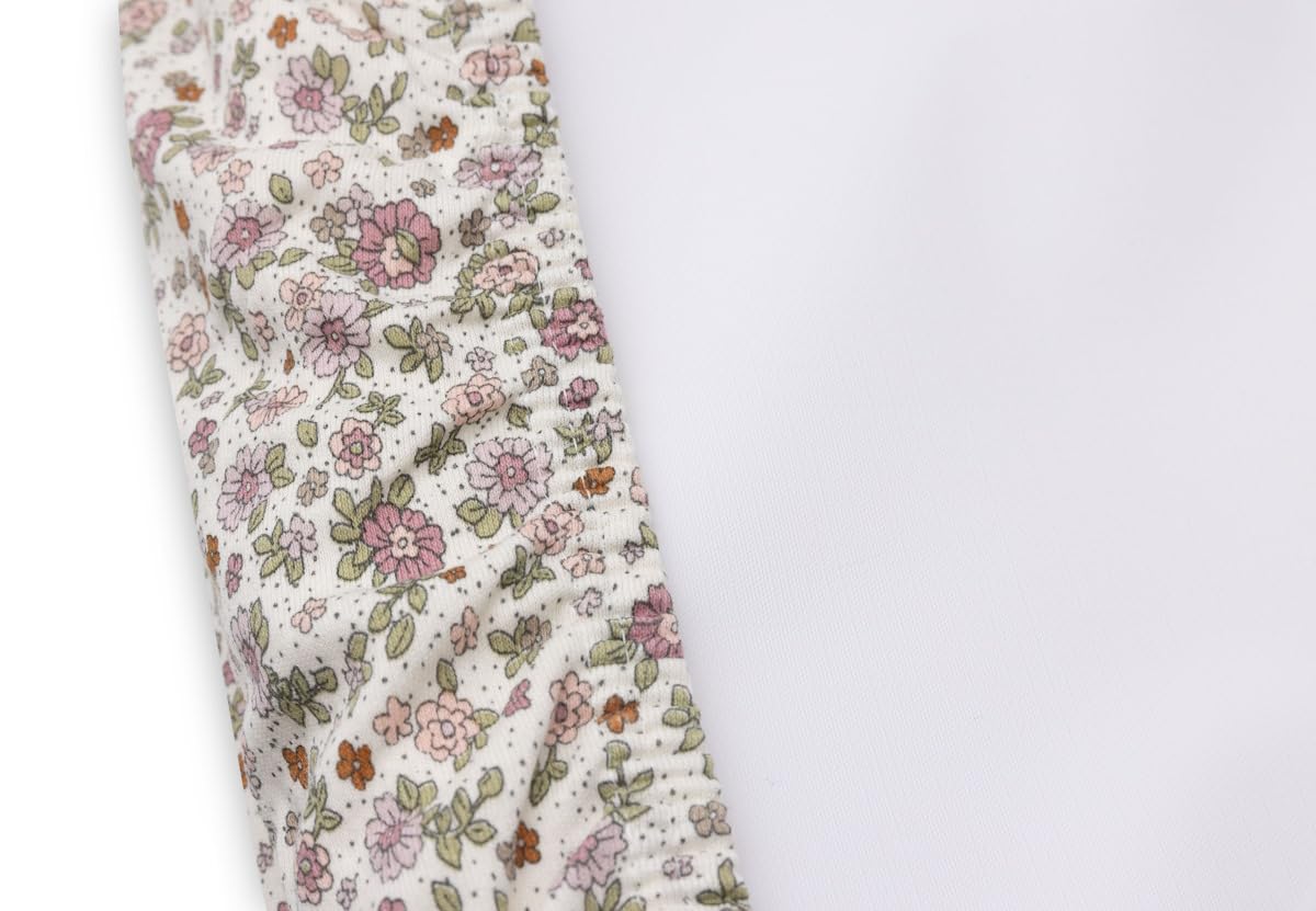 Jollein vahetusmatile mõeldud pehme jersey-kate Retro Flowers, 50 × 70 cm