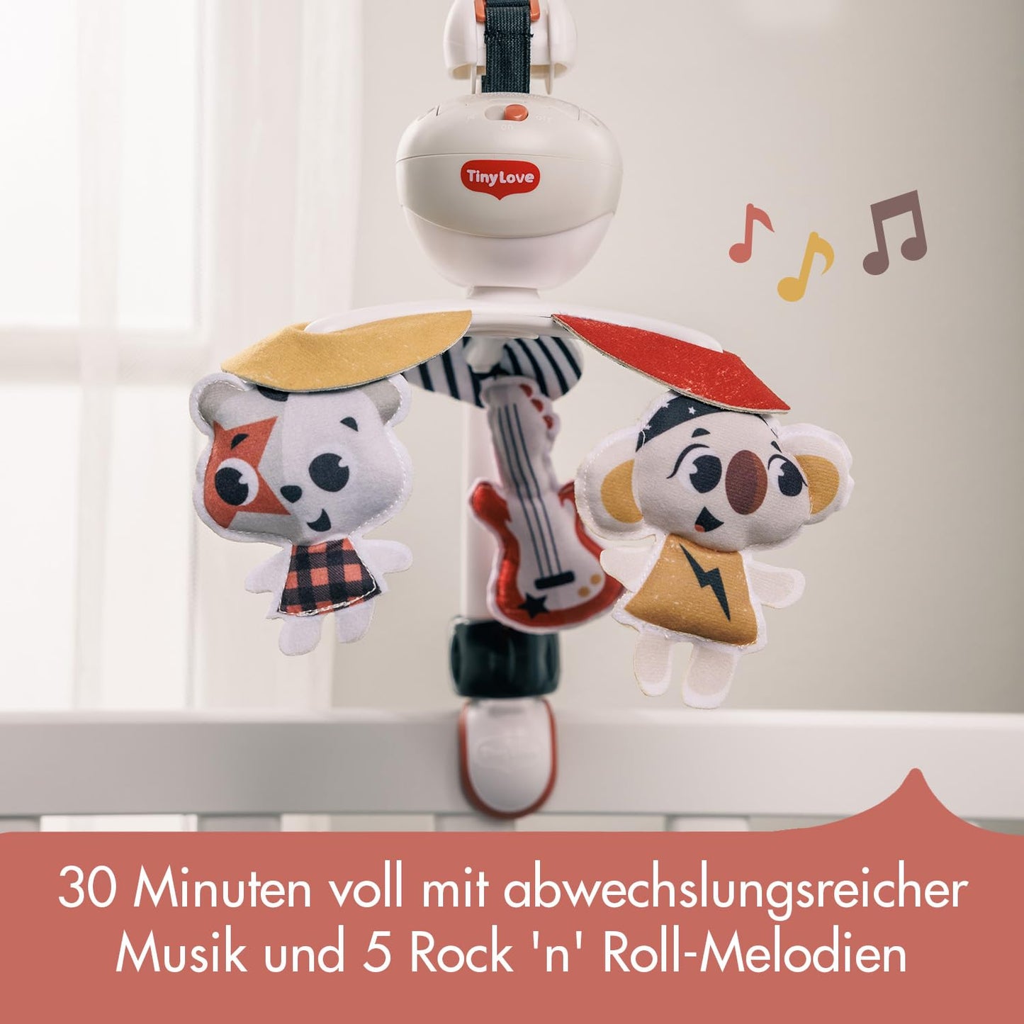Tiny Love kaasaskantav muusikaline voodikarussell 3-in-1 Tiny Rockers, 0+ kuud