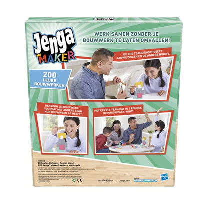 Hasbro Gaming lauamäng Jenga Maker – meeskondlik ehitusmäng (8+) venekeelne versioon