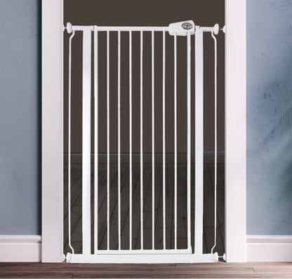 Safetots metallinen turvaportti Extra High, valkoinen, 68,5–75 cm, 104 cm