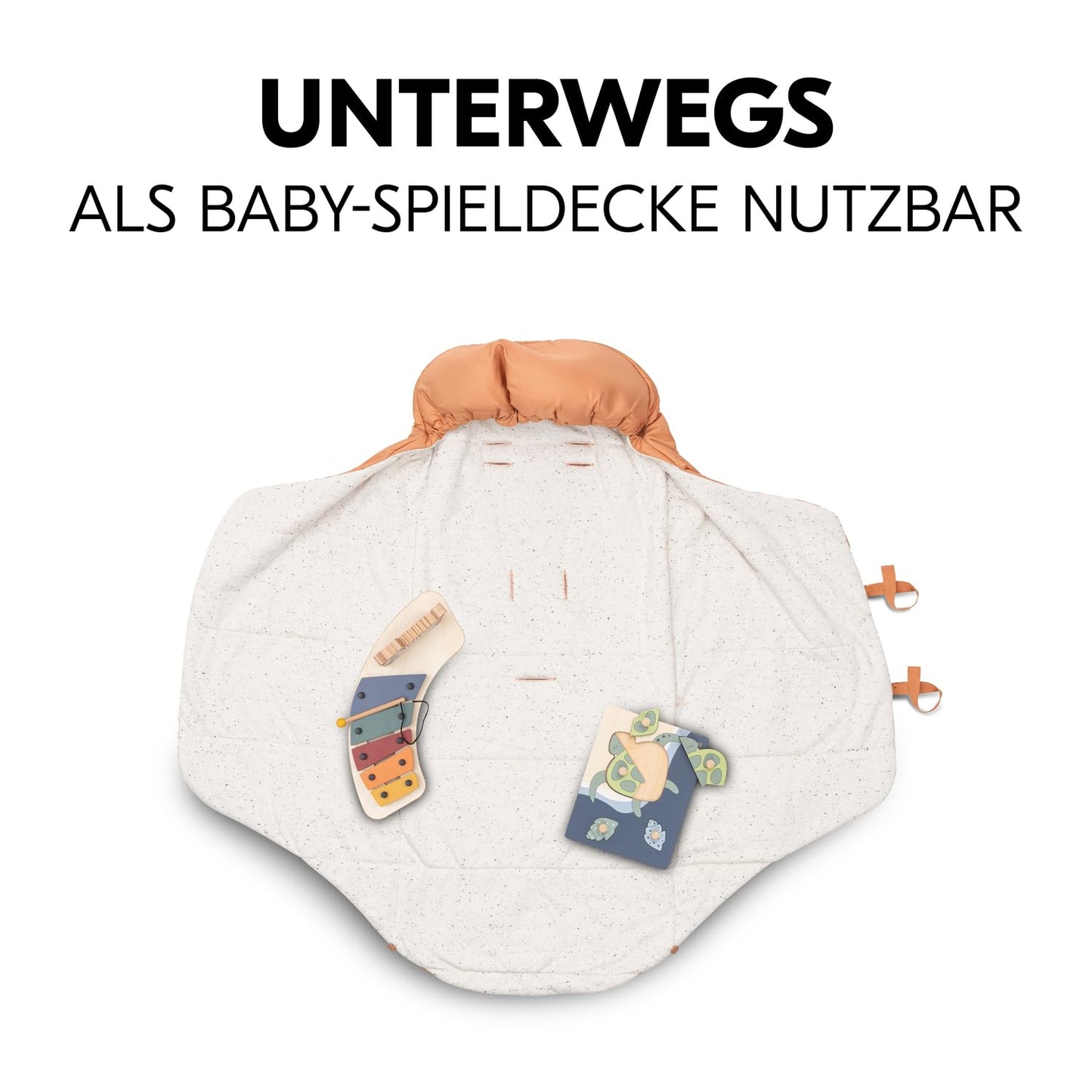 Hauck Carry N Play 3-in-1 pehme kandekookon, soojakott ja mängumatt, Dots Cork (kuni 9 kg)