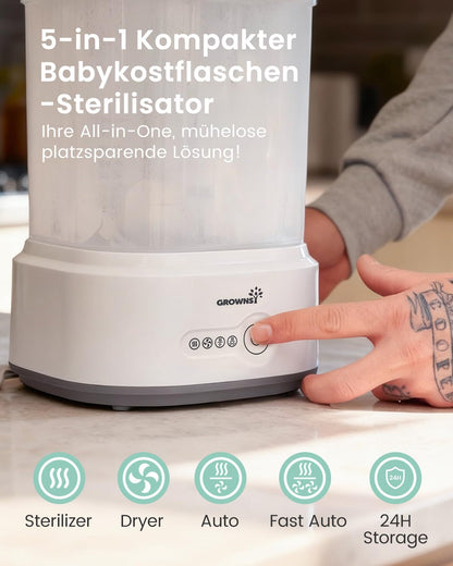GROWNSY pudelisoojendaja ja sterilisaator 5-ühes, valge