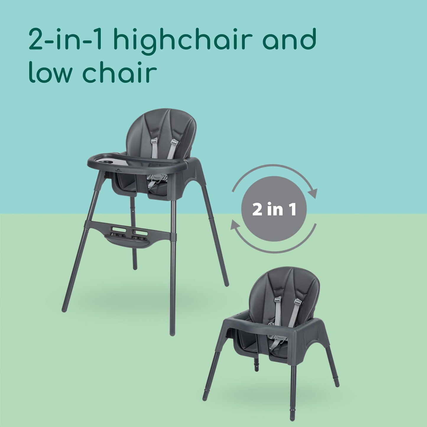 Bebeconfort Meely Plus 2-ühes söögitool 6 k – 3 a, Tinted Graphite