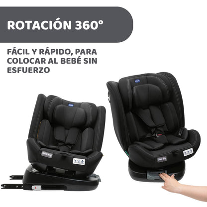 Chicco Unico Evo i-Size turvatool, 0–36 kg, 0–12 aastat, must