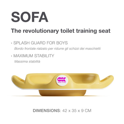 OKBABY wc-istuinsovitin Sofa keltainen